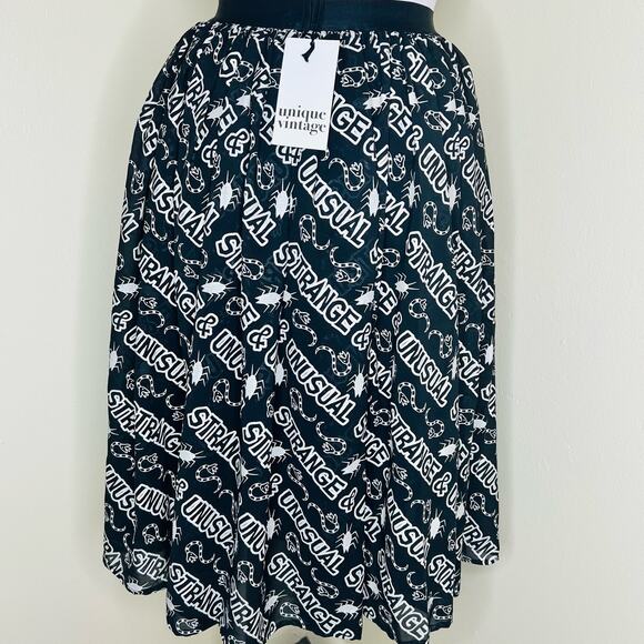 Unique Vintage x Beetlejuice Midi Skirt XS Glow in the Dark Halloween Spooky New - Picture 4 of 11